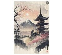 1000 Piece Jigsaw Puzzle Japan Style for Adults Wooden Puzzles Educational Game Challenge Toy 78×53cm