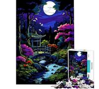 1000 Piece Jigsaw Puzzle Japan Zen Garden Pixel Art Family Game Brain Intelligence Challenge Addictive Toys Great Gifts for Games Enhance Memory (size 38x52cm)