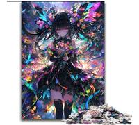 1000 Piece Jigsaw Puzzle Japanese Anime Girl 1000Pc Adults Jigsaw Puzzle Family Interaction & Fun Gift, Vibrant Abstract Design 26X38CM