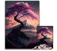 1000-Piece Jigsaw Puzzle Japanese Cherry Blossoms Difficult Puzzles for Adults Adult Game Gift Family Interactive Game Brain Challenge Gift 26X38CM/10.23x14.96inch