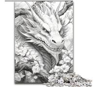 1000 Piece Jigsaw Puzzle Japanese Dragon Cherry cardboard Jigsaw Puzzles for Adults for Birthdays, Holidays & Home Decor (Size 26x38cm)