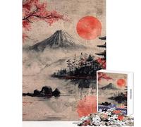 1000 Piece Jigsaw Puzzle Japanese Pagoda Landscape Hands-on Game Suitable for Couples Educational Toy with Matching Poster And Trivia Sheet (38x52cm)