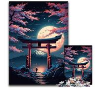 1000 Piece Jigsaw Puzzle Japanese Torii Gate Jigsaw Puzzles for Adults Colorful Home Decor & Interactive Family Game, 26X38CM/10.23x14.96inch
