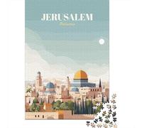 1000 Piece Jigsaw Puzzle, Jerusalem, Palestine Travel, 52x38cm/1000pcs, for Adults, Thoughtful Gift Idea, Screen-Free Leisure And Time at Home