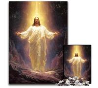 1000 Piece Jigsaw Puzzle Jesus Cardboard Puzzles Stress Reliever Staycation Kill Time, A Work of Art for And Age 14 26X38CM