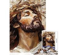 1000 Piece Jigsaw Puzzle Jesus Christ Painting Hands-on Game Suitable for Couples Educational Toy with Matching Poster And Trivia Sheet (38x26cm)