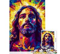 1000 Piece Jigsaw Puzzle Jesus Christ Resurrection Easter Hands-on Game Suitable for Couples Educational Toy with Matching Poster And Trivia Sheet (38x26cm)