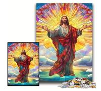 1000 Piece Jigsaw Puzzle Jesus in The Sky Puzzles for Adults 50x75 cm Ideal for Lover, Perfect Christmas, New Year, Valentine's Gift