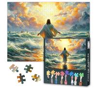 1000-Piece Jigsaw Puzzle - Jesus Religious Belief Painting, Mindfulness Puzzles for Adults, Home Decor & Family Board Games Unique Gift 50x70 cm