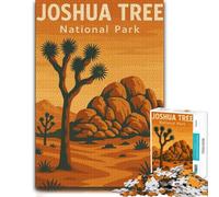 1000 Piece Jigsaw Puzzle, Joshua Tree National Park Poster ｜ Vintage De