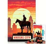 1000 Piece Jigsaw Puzzle Kansas City Exact Cut Play Smart Brain Toy Relax Time Game Christmas Art Display (38x26cm)