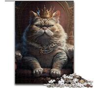 1000-Piece Jigsaw Puzzle King Cat Jigsaw Puzzle 1000 Pieces Impossible Hard Challenge Toy for Teenagers (Szie 50x75 cm)