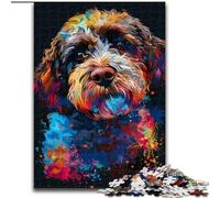 1000-Piece Jigsaw Puzzle Lagotto Romagnolo Dog Art cardboard Jigsaw size 26x38cm Perfect for Family Fun, Party Games, Birthday Party Favors