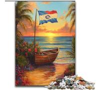 1000-Piece Jigsaw Puzzle Lakeside Canoe Puzzles 1000 Pieces for Adults for Family Fun Perfect for Holidays, Interactive Game Nights (size 26x38cm)