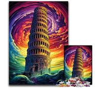 1000 Piece Jigsaw Puzzle Leaning Tower of Pisa Italy Wooden Jigsaw Puzzles for Adults Fun at Home Activities Birthday Present Travel Gifts 1000 PCS(75x50cm)