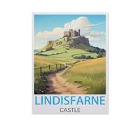 1000 Piece Jigsaw Puzzle，Lindisfarne Castle Vintage Travel Poster，Puzzle Unique Birthday And Xmas Gifts（75x50cm）-K83