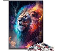 1000 Piece Jigsaw Puzzle Lion Made of Wood, for Parents, Lovers, Friends - Age 14+ 50x75cm An for Christmas Or Birthdays