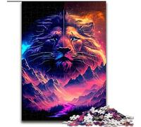 1000 Piece Jigsaw Puzzle Lion Made of Wood, for Parents, Lovers, Friends - Age 14+ 50x75cm An for Christmas Or Birthdays