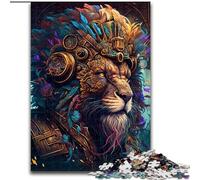 1000-Piece Jigsaw Puzzle Lion Warrior Puzzles for Adults size 26x38cm for Mother'S Day, Birthdays, Christmas