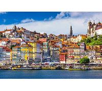 1000 Piece Jigsaw Puzzle - Lisbon Landscape in Portugal Large Wood Each Piece is a Unique Intellectual Development 26x38CM