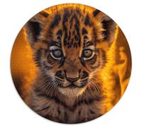 1000 Piece Jigsaw Puzzle Little Fire Tigers 1000 Piece Jigsaw Puzzles for Adults DIY Home Decor Brain Teaser Game for Teenagers 67.5x67.5 cm