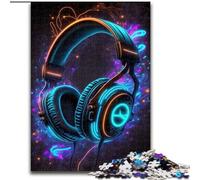 1000 Piece Jigsaw Puzzle Live Music Neon Wooden Jigsaw Puzzles for Adults Artwork Decor Intelligence Toy for Family Indoor Games (Size 26x38cm)