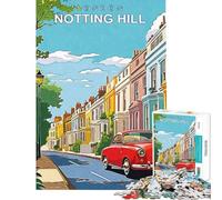 1000 Piece Jigsaw Puzzle London Notting Hill Travel Puzzle For Teenagers Pattern Assembly Train Your Brain And Hands Gifts for Friends And Family (Size 50x75cm)