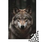 1000 Piece Jigsaw Puzzle, Lone Wolf in The Forest, 52x38cm/1000pcs, for Adults, Shared Puzzle Activity, Relaxing Evenings And Time Together