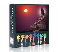 1000 Piece Jigsaw Puzzle -Lord Shiva, 20"x28" Intricate Details Mindful Evening Activity, Collectors Hinduism Snake Animal Spiritual Artwork Puzzles, Unique Gift for Adults