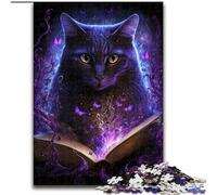1000 Piece Jigsaw Puzzle Magic Cat Made of Wood, Perfect Home Or Office Decor, Ideal 50x75cm DIY Art Decor