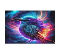 1000 Piece Jigsaw Puzzle Magic Crow for Adults Wooden Puzzles Educational Game Challenge Toy （75×50cm）