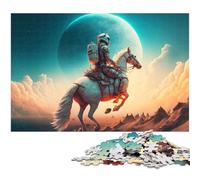 1000 Piece Jigsaw Puzzle Majestic Astronaut Horse Puzzles for Adults & Kids Paper Jigsaw Great Gift for Adults 1000 PCS(38x26cm)
