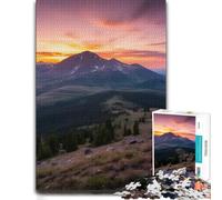 1000 Piece Jigsaw Puzzle, Majestic Mountain Sunrise Over Forested Valle
