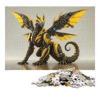 1000 Piece Jigsaw Puzzle Mechanical Dragon Lightning Bug Square Puzzles for Adults, Woodenboard Puzzles Unique Challenge Games 1000pcs (75x50cm)