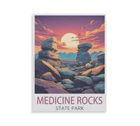 1000 Piece Jigsaw Puzzle，Medicine Rocks State Park，Puzzle Unique Birthday And Xmas Gifts（75x50cm）-HE97
