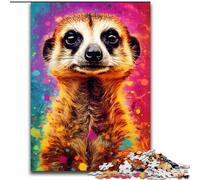 1000 Piece Jigsaw Puzzle Meerkat Colorful Difficult Puzzles for Adults for Home Decor, Ideal Christmas & New Year Gift for Teenagers size 50x75cm