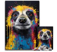 1000 Piece Jigsaw Puzzle Meerkat Colorful Wooden Jigsaw Puzzles for Adults Fun at Home Activities Birthday Present Travel Gifts 1000 PCS(75x50cm)