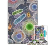 1000 Piece Jigsaw Puzzle, Microscopic World of Cells and Bacteria