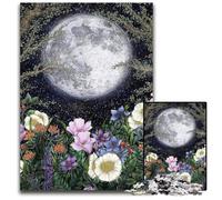 1000 Piece Jigsaw Puzzle Midnight in The GardenWooden Puzzles Ideal for Lover Perfect Christmas New Year Valentine's Gift 1000 PCS(75x50cm)