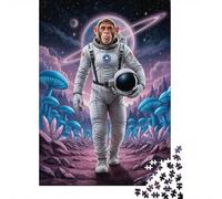 1000 Piece Jigsaw Puzzle, Monkey Astronaut on Alien Planet, 52x38cm/1000pcs, for Adults, Festive Gift Idea, Family Activity And Holiday Downtime
