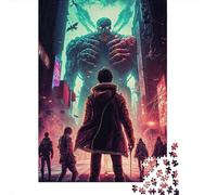 1000 Piece Jigsaw Puzzle Monster Invasion451 Jigsaws Puzzles Wooden Puzzle Assembly Toy Family Interactive Game 1000pcs (75x50cm)