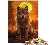 1000 Piece Jigsaw Puzzle Moonlit Wolf's Gaze Puzzle For Teenagers Pattern Assembly Train Your Brain And Hands Gifts for Friends And Family (38x26cm/1000pcs)