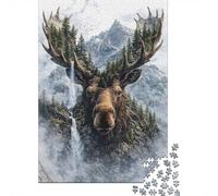 1000 Piece Jigsaw Puzzle, Moose The Ancient Warden of The Green Wilds, 52x38cm/1000pcs