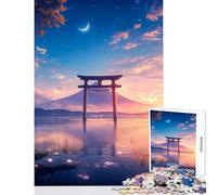 1000 Piece Jigsaw Puzzle Mount Fuji Torii Gate Puzzle For Teenagers Pattern Assembly Train Your Brain And Hands Gifts for Friends And Family (38x26cm)