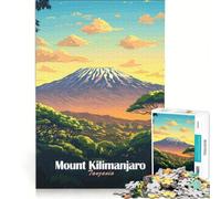 1000 Piece Jigsaw Puzzle Mount Kilimanjaro Poster Brain Teaser Game Decompressing Intellectual Birthday Present Gifts 38x26cm