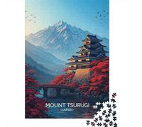 1000 Piece Jigsaw Puzzle, Mount Tsurugi Japan Castle, 38x26cm/1000pcs | For quiet evenings: Adult jigsaw puzzle with 1000 pieces fits naturally into relaxed home leisure.