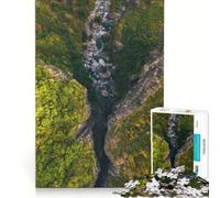 1000 Piece Jigsaw Puzzle Mountain Refuge Family Game Pattern Assembly with Fully Interlocking Randomly Shaped Pieces 38x26cm
