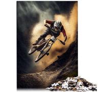 1000 Piece Jigsaw Puzzle，Mountainbike Downhill，for Adults Kids Wooden Jigsaw Puzzles，Great Gift for Adults，Size：50x75cm