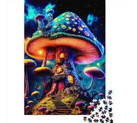 1000 Piece Jigsaw Puzzle Mushroom House Jigsaws Puzzles Paper Puzzle Assembly Toy Family Interactive Game 1000pcs (38x26cm)