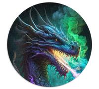 1000 Piece Jigsaw Puzzle Mystery Cosmic Dragon 1000Pc Adults Round Jigsaw Puzzle for Mother'S Day, Birthdays, Christmas (Size 67.5x67.5cm)